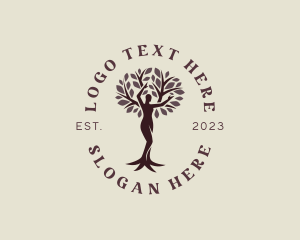 Girl - Female Tree Wellness logo design