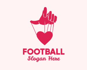 Online - Heart Puppet Strings logo design