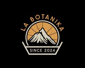 Hiker - Mountain Outdoor Hike logo design