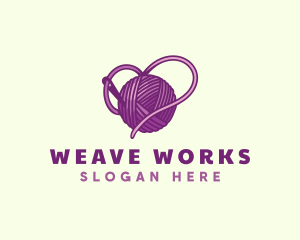 Loom - Wool Yarn Knitting logo design