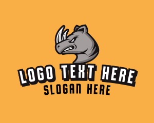 Angry - Rhino Game Clan logo design
