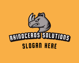 Rhino Game Clan logo design