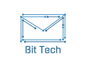 Tech Circuit Envelope logo design