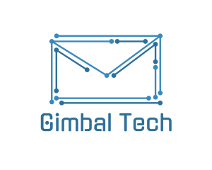 Tech Circuit Envelope logo design