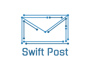 Post - Tech Circuit Envelope logo design