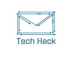 Tech Circuit Envelope logo design