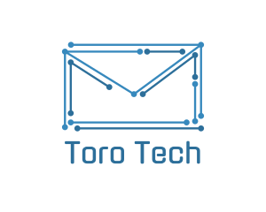 Tech Circuit Envelope logo design