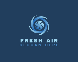 HVAC Fan Cooling Ventilation logo design