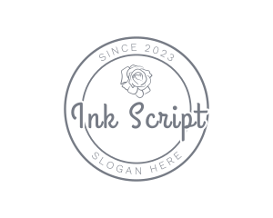 Stylish Rose Script Business logo design