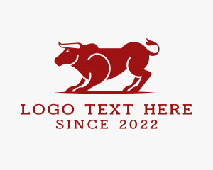 Cow - Red Bull Steakhouse logo design