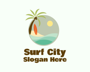 Wave Surf Beach logo design