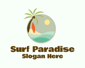 Surf - Wave Surf Beach logo design