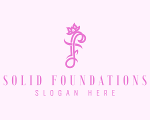 Floral Letter F Logo
