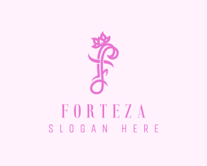 Floral Letter F logo design