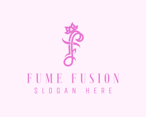 Floral Letter F logo design