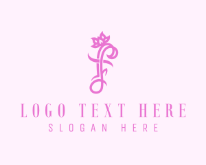 Floral Letter F Logo