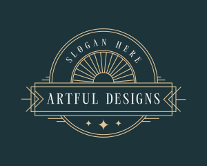 Sun Art Deco Ornament logo design