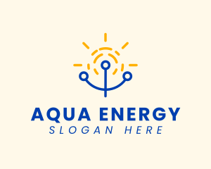 Solar Energy Circuit logo design