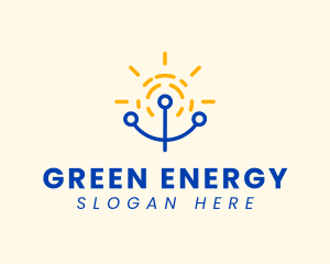 Solar Energy Circuit logo design