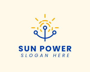 Solar Energy Circuit logo design