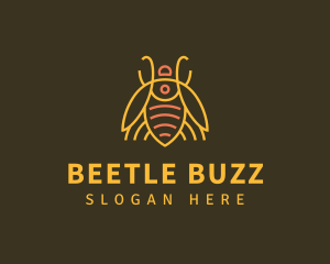 Gold Bug Insect logo design