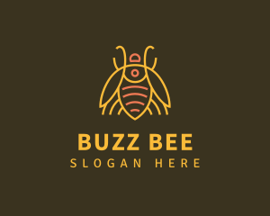 Buzz - Gold Bug Insect logo design