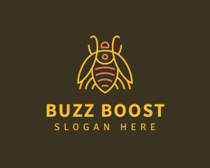 Buzz - Gold Bug Insect logo design
