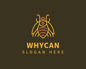 Gold Bug Insect logo design