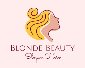 Blonde - Beauty Salon Lady logo design