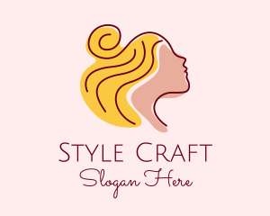 Beauty Salon Lady  logo design