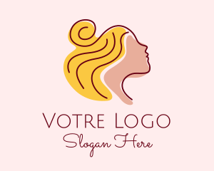 Hair - Beauty Salon Lady logo design