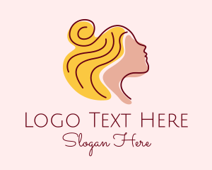 Blonde - Beauty Salon Lady logo design
