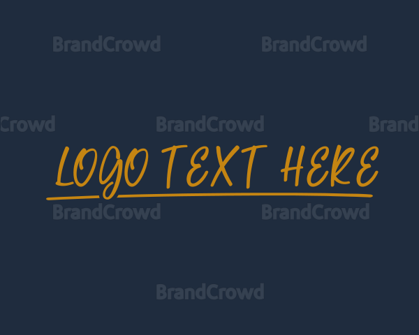 Script Underline Business Logo