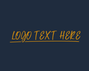 Crafting - Script Underline Business logo design