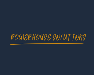 Script Underline Business Logo