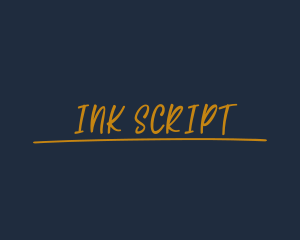 Script Underline Business logo design