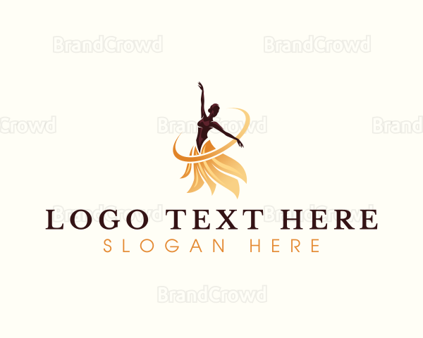 Ballerina Dance Performer Logo