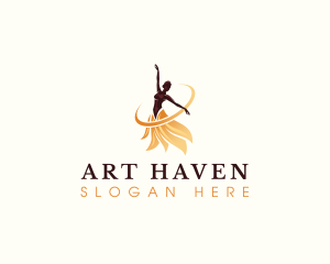 Ballerina Dance Performer logo design