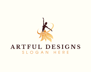 Ballerina Dance Performer logo design