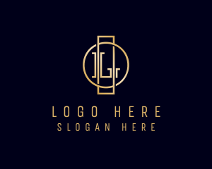 Corporate Gold Letter L logo design