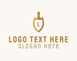 Elegant - Royal Crown Shield logo design