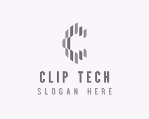 Digital Technology Letter C logo design