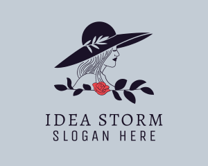 Lady Hat Modeling logo design