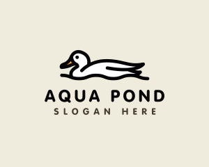 Swimming Duck Lake logo design