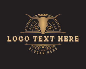 Cattle - Bull Ranch Farm logo design