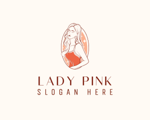 Elegant Cosmetics Lady logo design