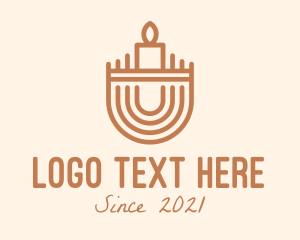 Light - Meditation Candle Brand logo design
