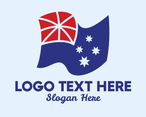 Union Jack - Simple Australian Flag logo design