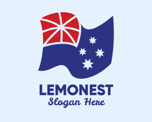 Simple Australian Flag  Logo