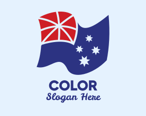 Simple Australian Flag  logo design